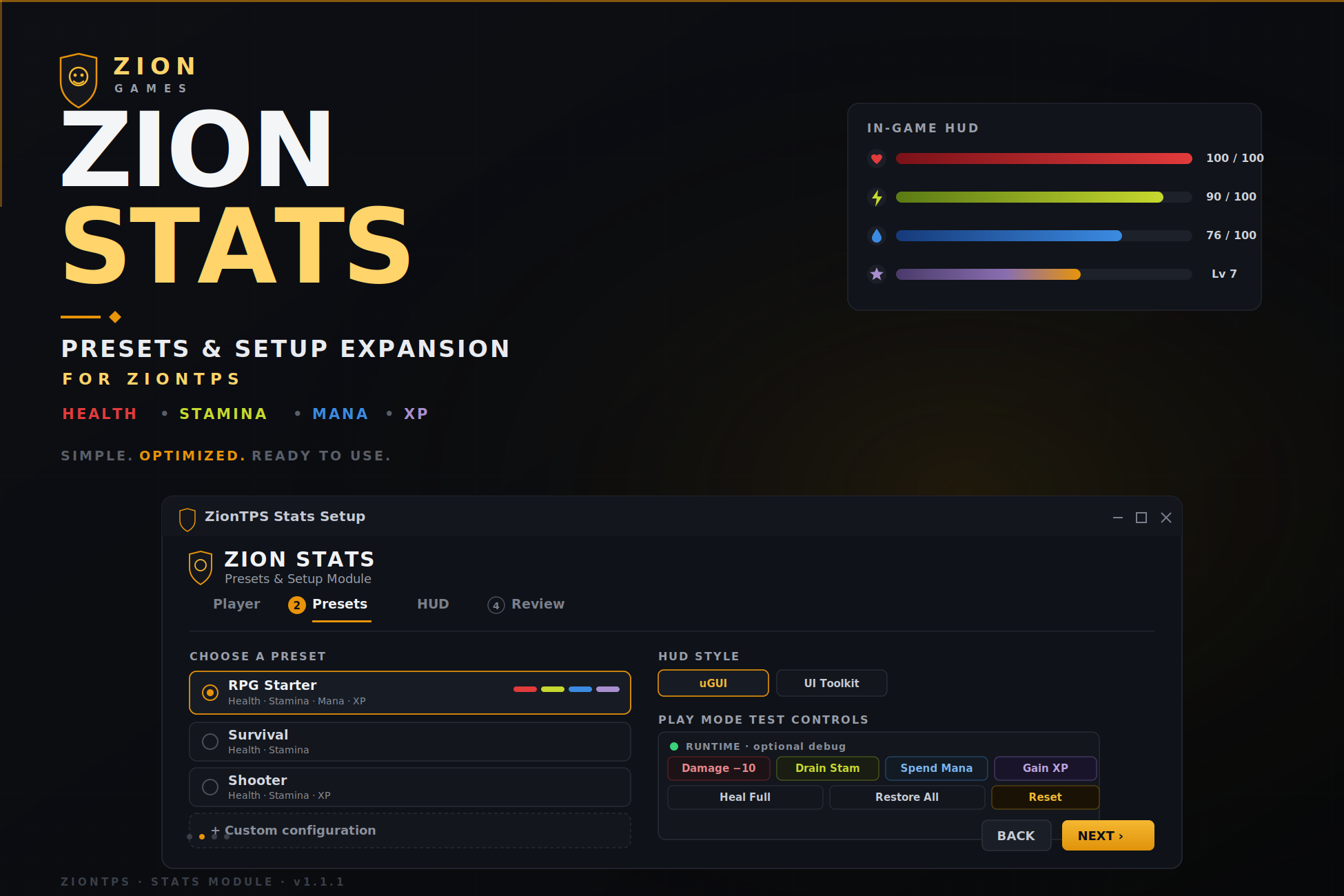 ZionTPS Stats Module version 1.1.1 cover image