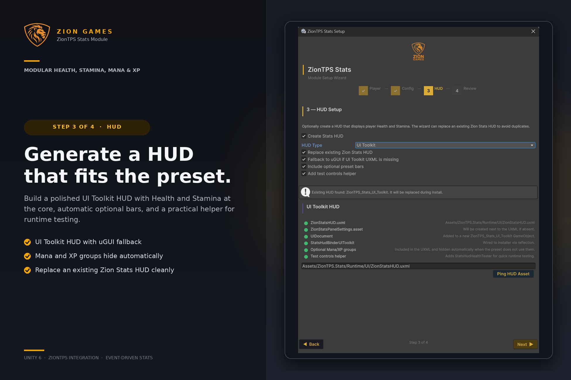 ZionTPS Stats setup wizard UI Toolkit HUD setup step