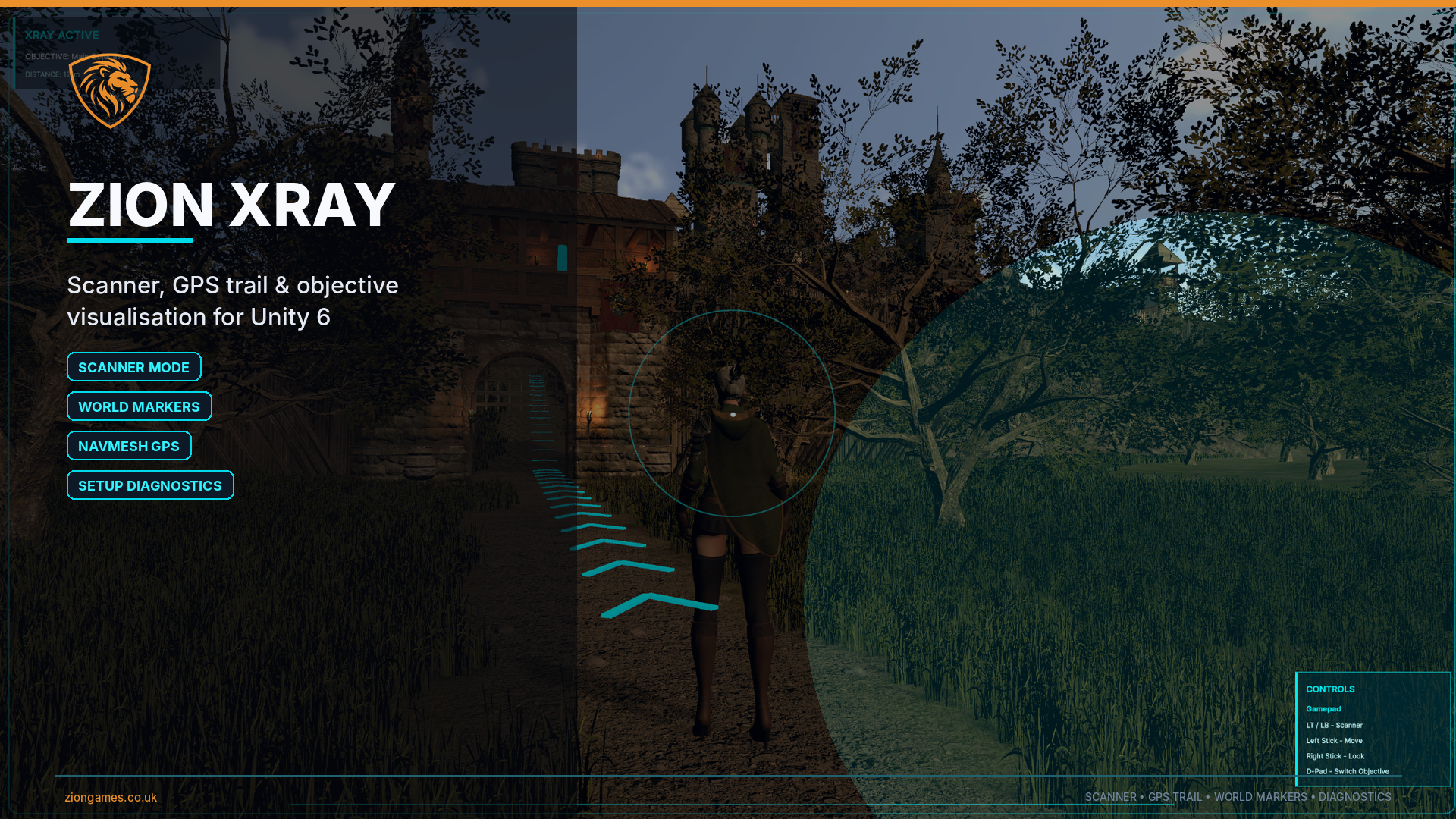 Zion XRay scanner, GPS trail and objective visualisation