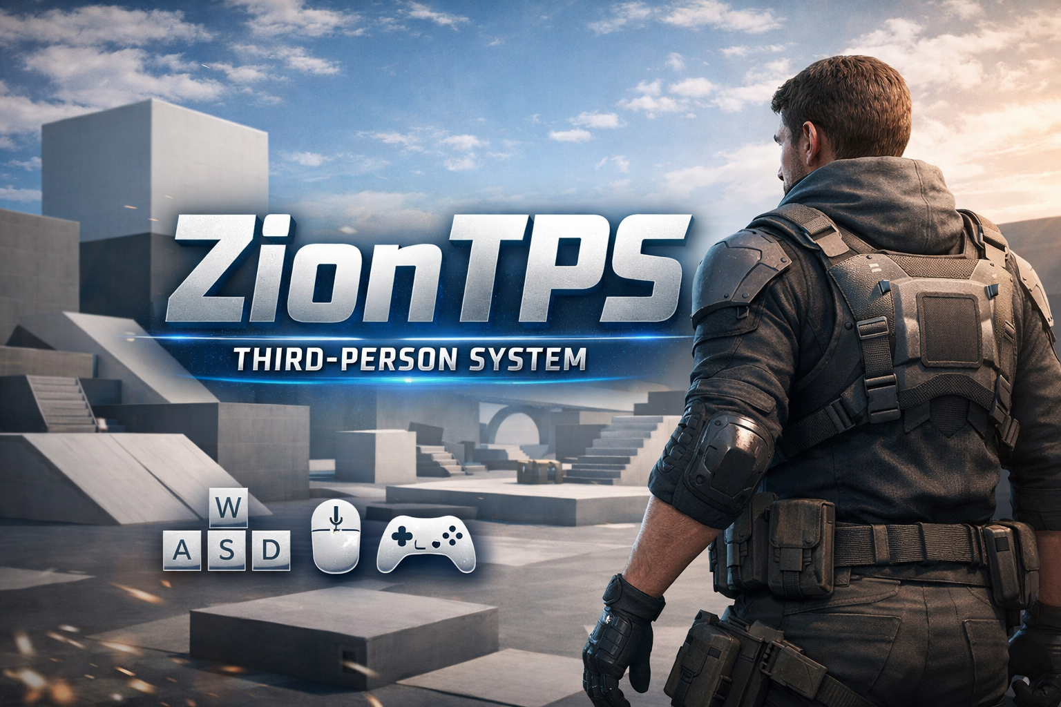 ZionTPS third-person controller in a Unity environment